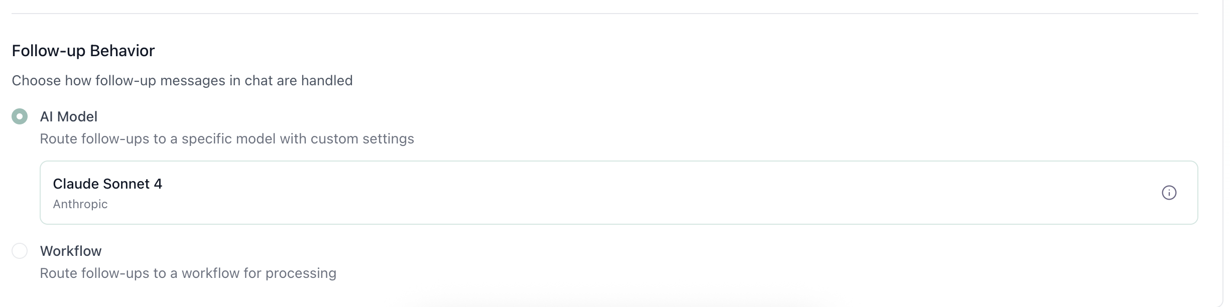 Follow-up Workflow Configuration