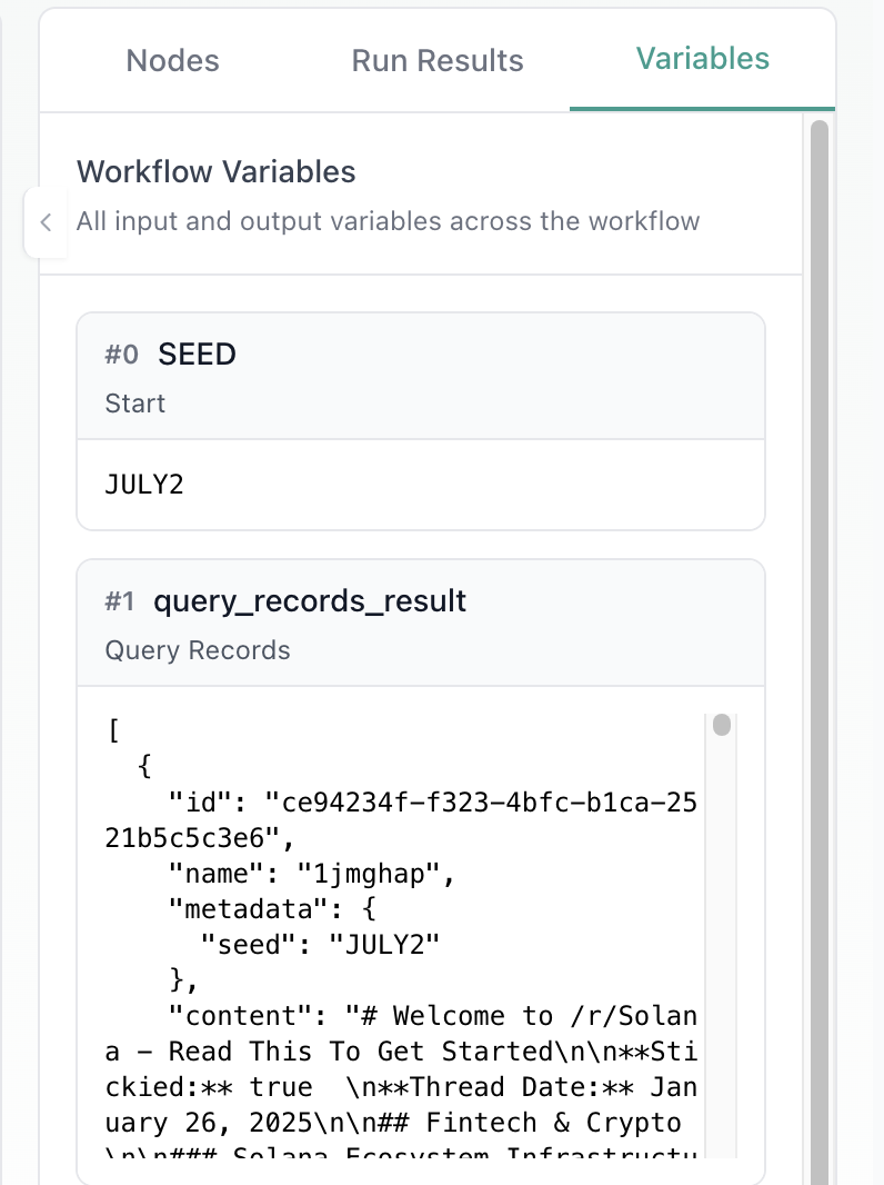 Workflow Execution View