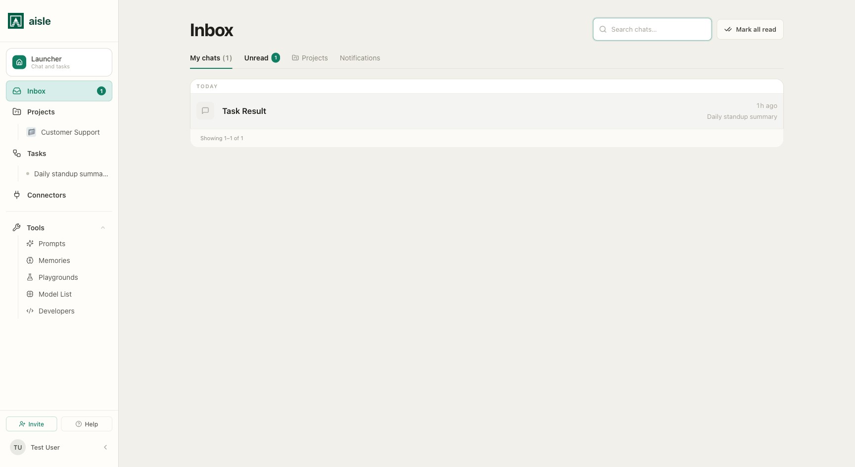 The Inbox: your conversations, with tabs across the top