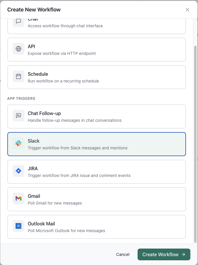 Create workflow with JIRA trigger