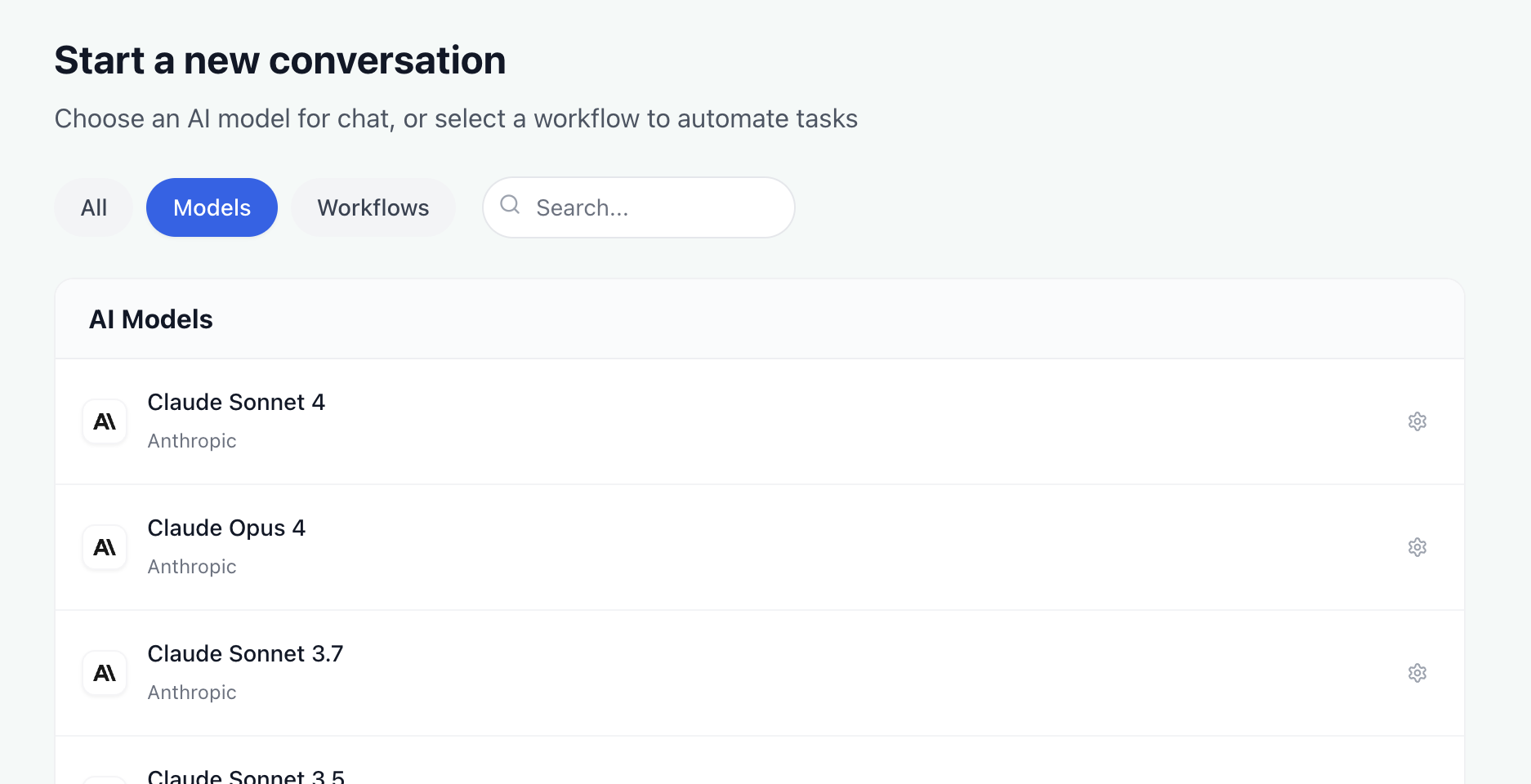 Multi-Model Chat Interface